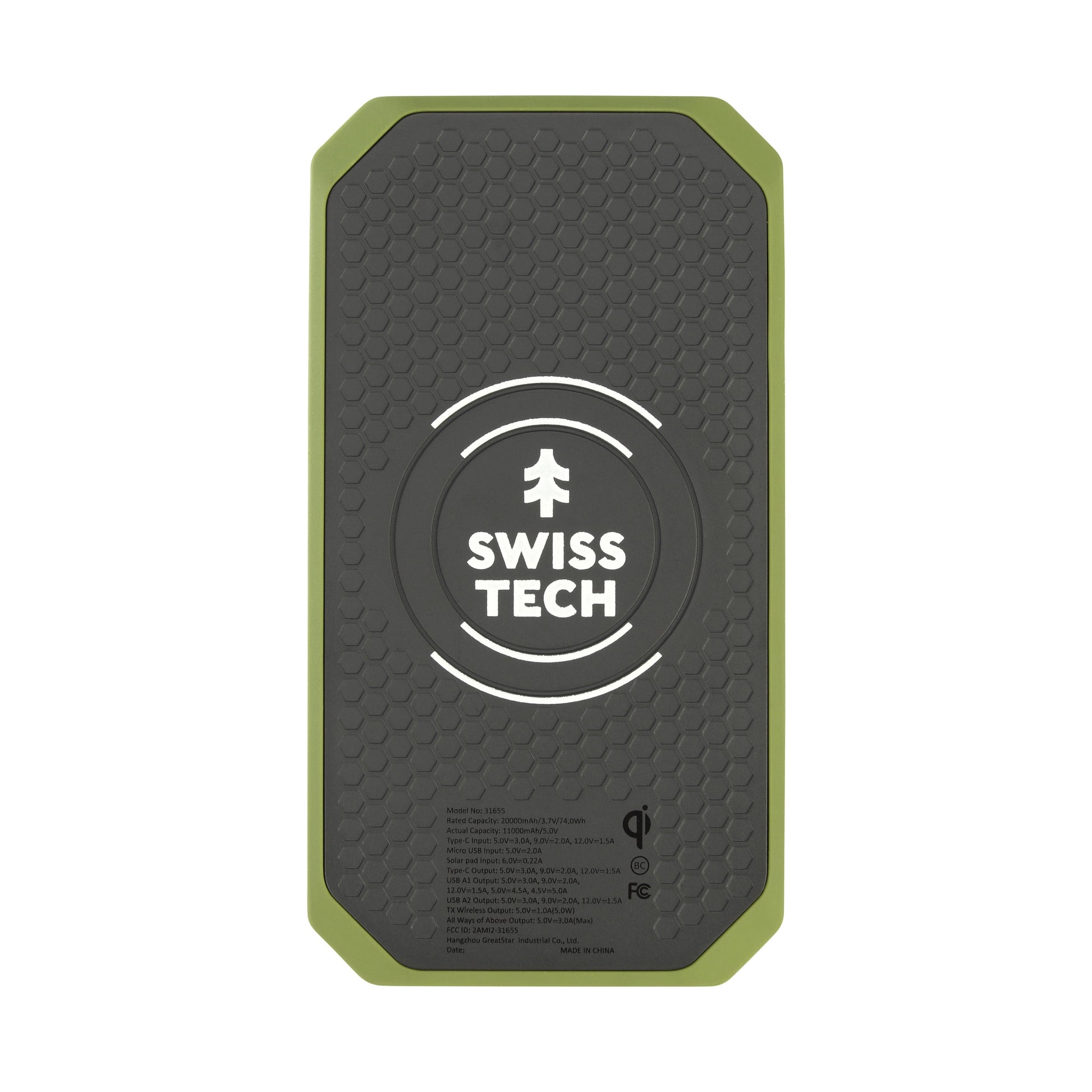 20000Mah Wireless Power Bank with Flashlight and IP54 Protection
