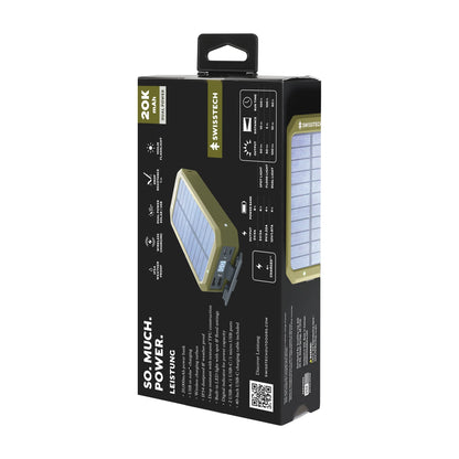20000Mah Wireless Power Bank with Flashlight and IP54 Protection